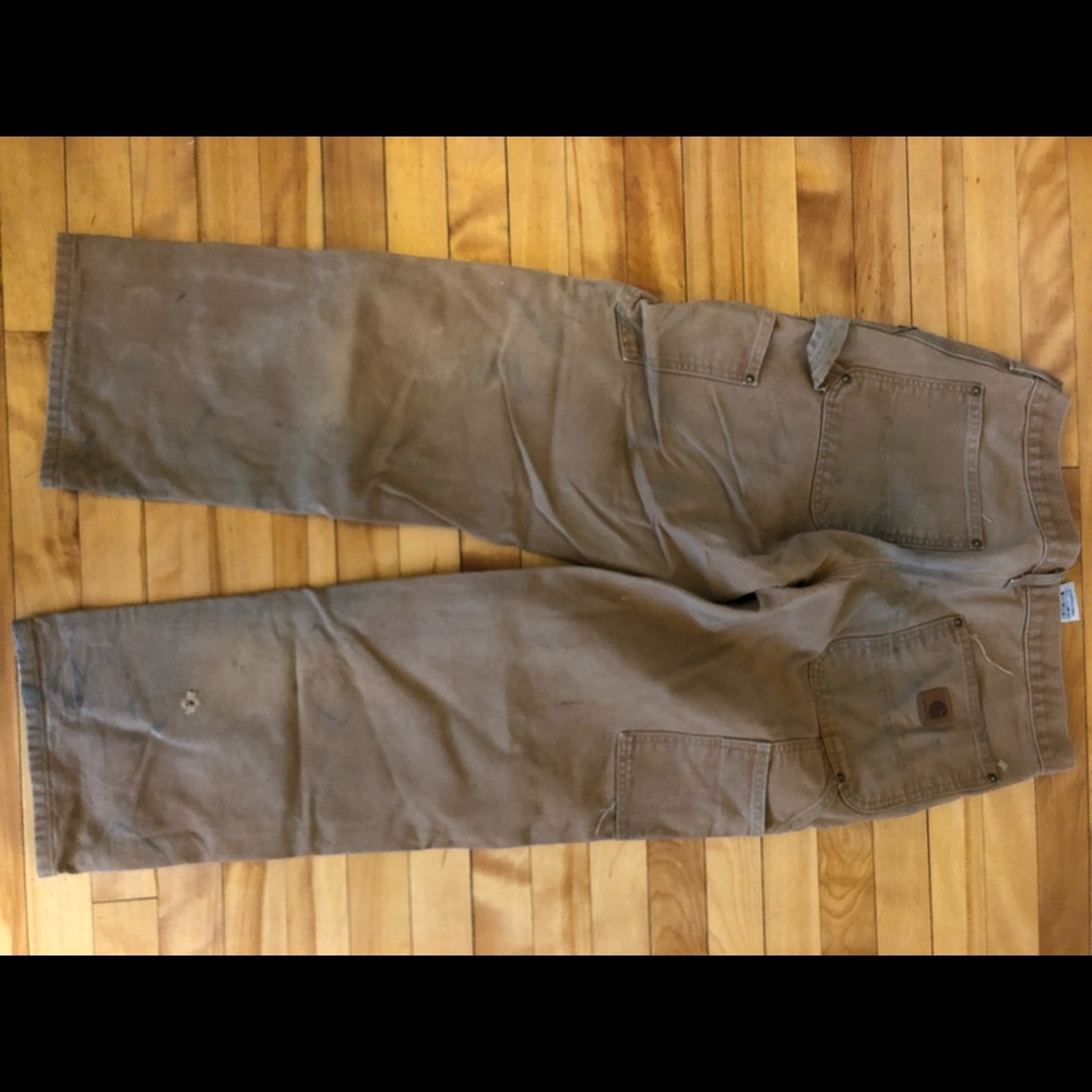 Worn in Carhartt double knee 31x30
